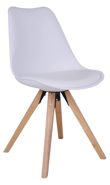 Scaun dining Bergen, Alb, 55x48x86 cm