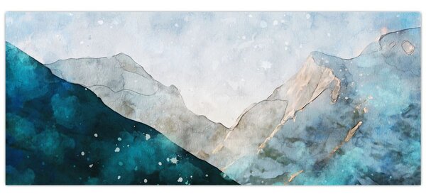 Tablou - Munte desenat (120x50 cm)