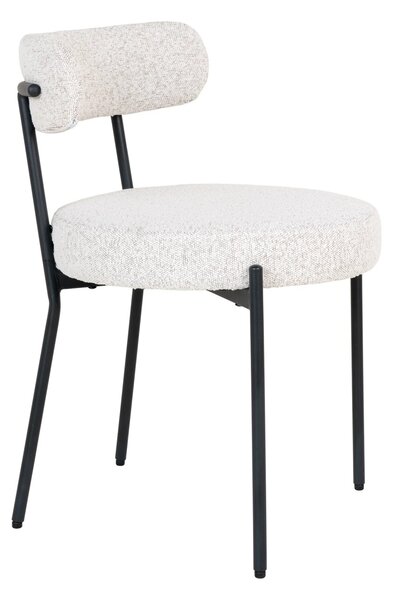Scaun dining Badalona, Alb, 57x49x72.5 cm