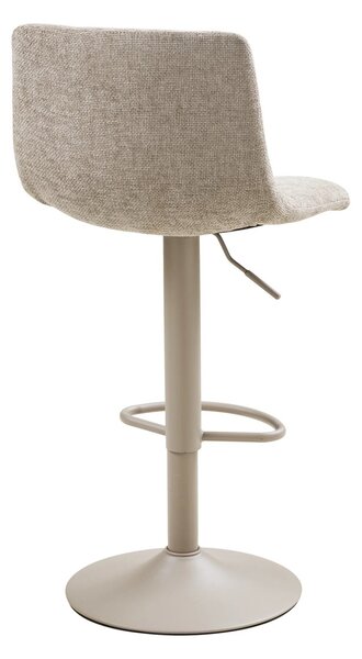 Scaun de bar tapitat Middelfart, Gri, 45x43x88/108 cm