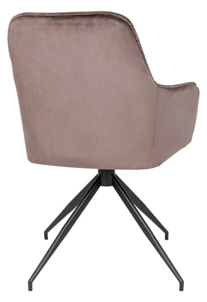 Scaun de dining rotativ Harbo, Maro, 62x56x89 cm, Catifea