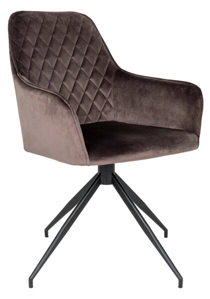 Scaun de dining rotativ Harbo, Maro, 62x56x89 cm, Catifea