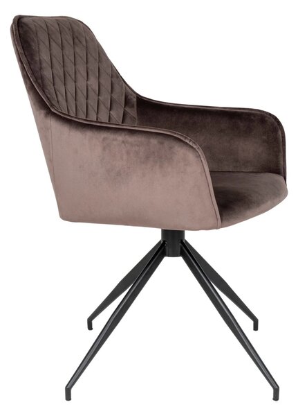 Scaun de dining rotativ Harbo, Maro, 62x56x89 cm, Catifea