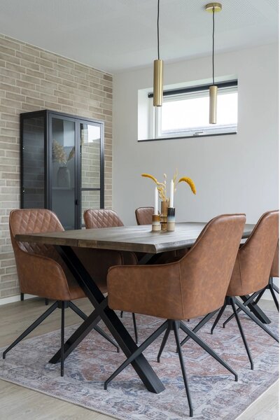 Scaun de dining rotativ Harbo, Maro, 62x56x89 cm