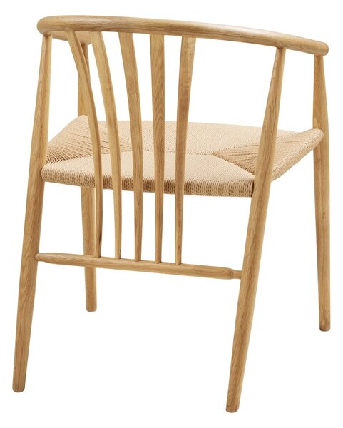 Scaun dining Agustin, Natural, 52.5x57x78 cm