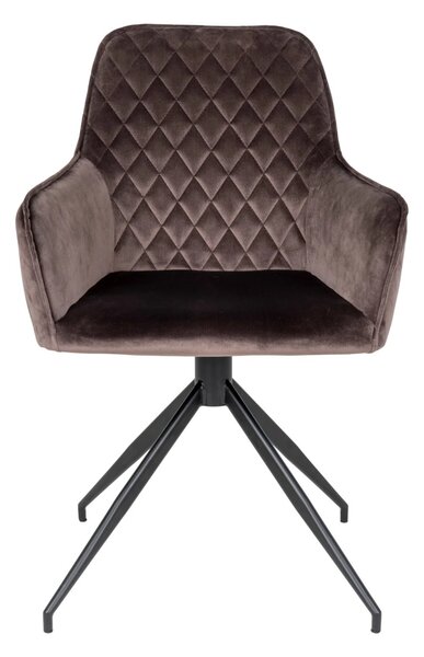 Scaun de dining rotativ Harbo, Maro, 62x56x89 cm, Catifea
