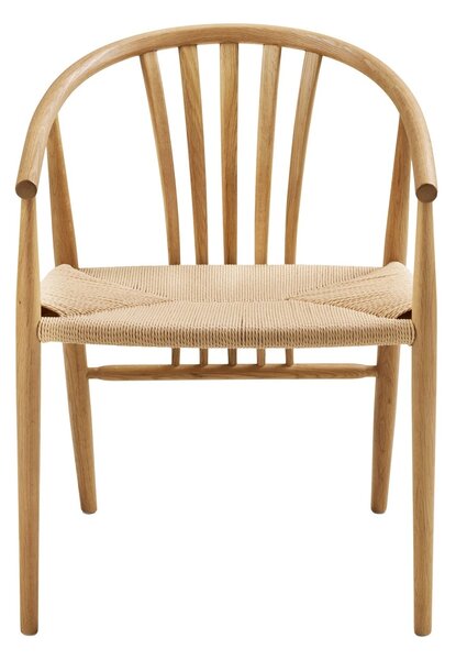 Scaun dining Agustin, Natural, 52.5x57x78 cm