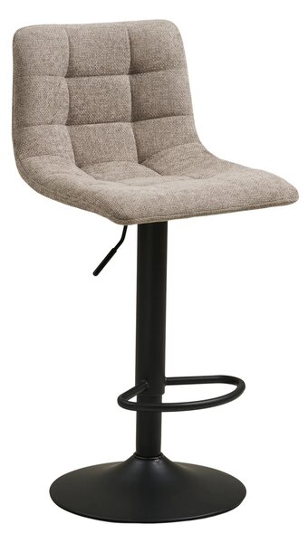 Scaun de bar tapitat Middelfart, Gri deschis, 45x43x88/108 cm