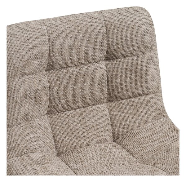 Scaun de bar tapitat Middelfart, Gri deschis, 45x43x88/108 cm