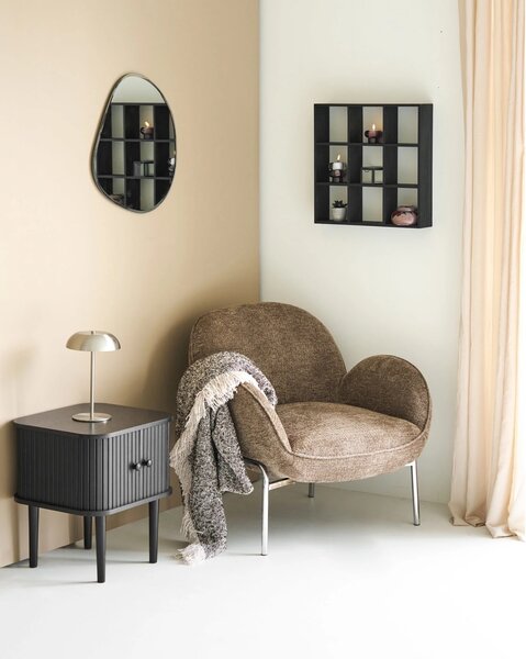 Raft de perete, Negru, 10x46x46 cm