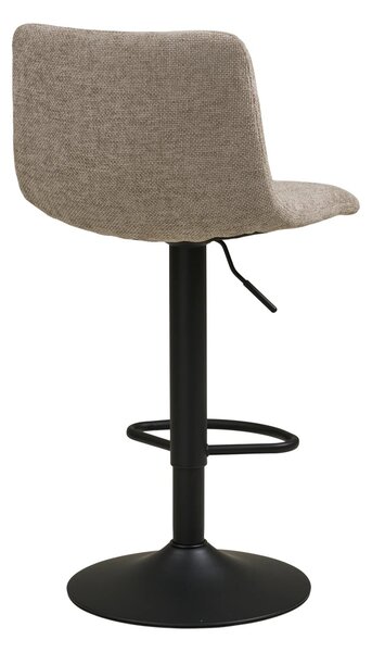 Scaun de bar tapitat Middelfart, Gri deschis, 45x43x88/108 cm