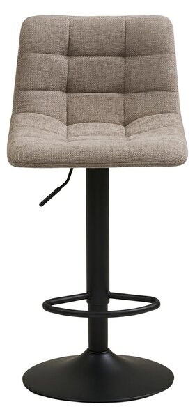 Scaun de bar tapitat Middelfart, Gri deschis, 45x43x88/108 cm