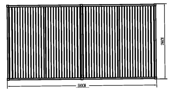 Pergolă bioclimatică din aluminiu cu lamele 5,8 x 3 M