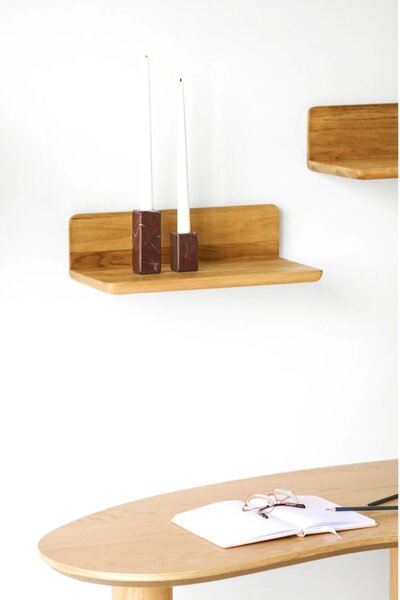 Raft de perete Salina, Nuc, 22x40x12 cm