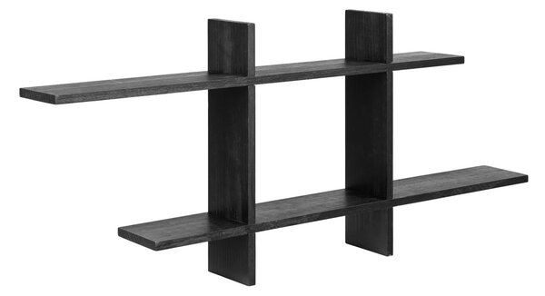 Raft de perete Mostar, Negru, 10x86x38 cm