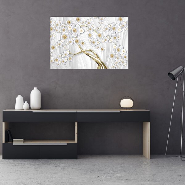 Tablou - Copac cu decor auriu (90x60 cm)