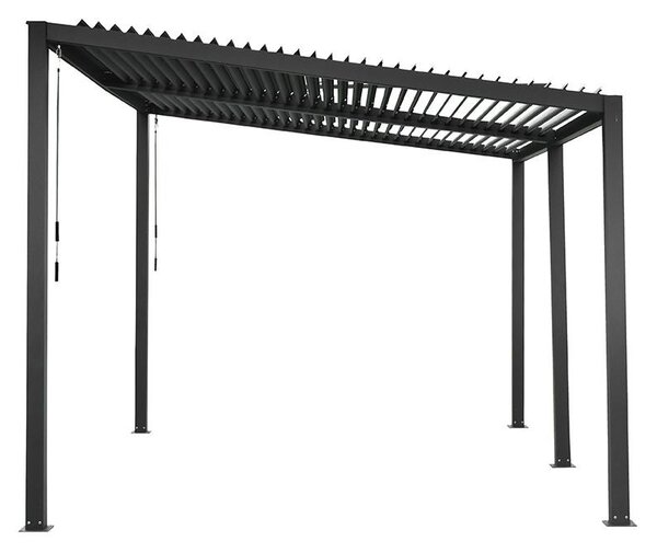 Pergolă bioclimatică cu acoperiș înclinat și lamele 3 x 4 M
