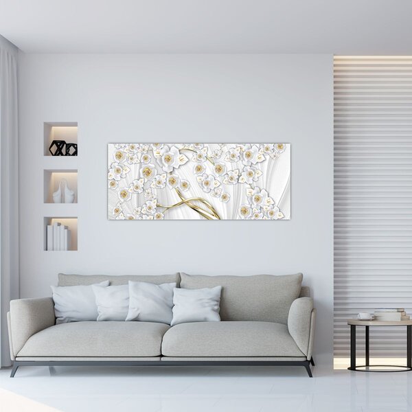Tablou - Copac cu decor auriu (120x50 cm)