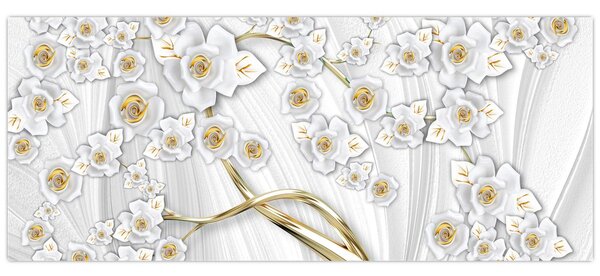 Tablou - Copac cu decor auriu (120x50 cm)