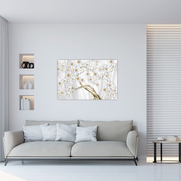 Tablou - Copac cu decor auriu (90x60 cm)