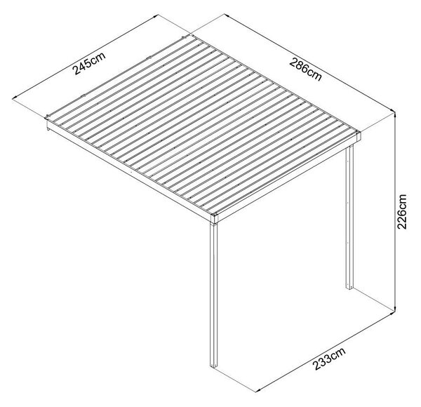 Extensie pentru căsuța de grădină Avenberg MAGNUS 2.5 x 2.9 m - Premium