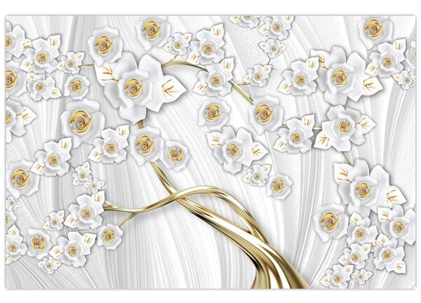 Tablou - Copac cu decor auriu (90x60 cm)