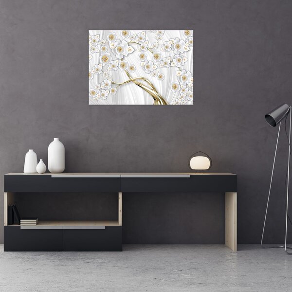 Tablou - Copac cu decor auriu (70x50 cm)