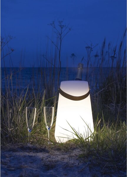 Racitor vin cu LED Bristol, Alb, 25x25x37.5 cm
