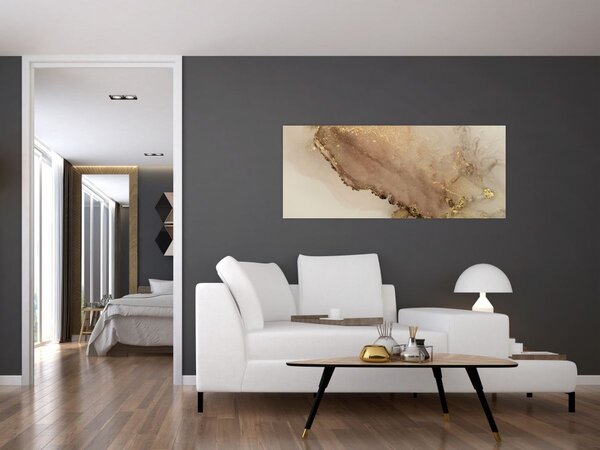 Tablou - Sclipici auriu (120x50 cm)