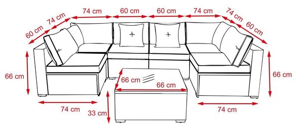 Set mobilier de grădină din ratan Avenberg ESPERANZA