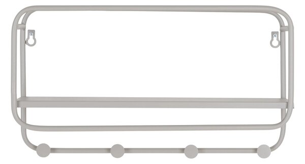 Polita de perete pentru palarii si accesorii Feira, Gri, 15x45x25 cm