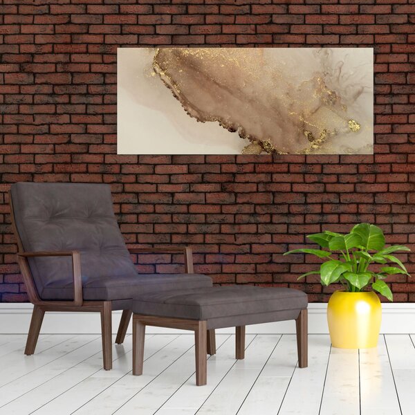 Tablou - Sclipici auriu (120x50 cm)
