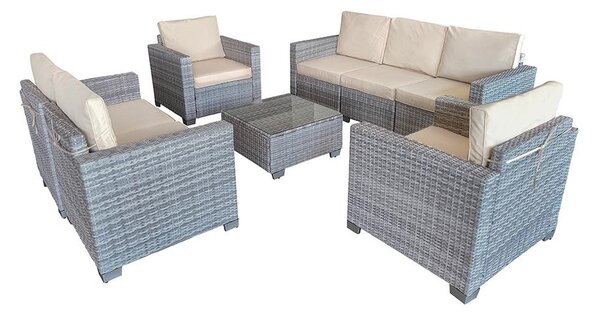 Set mobilier de grădină Avenberg DORADA gri/bej