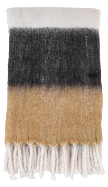Pled decorativ Sindra, Negru, 170x130 cm
