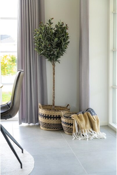 Pled decorativ Sindra, Negru, 170x130 cm