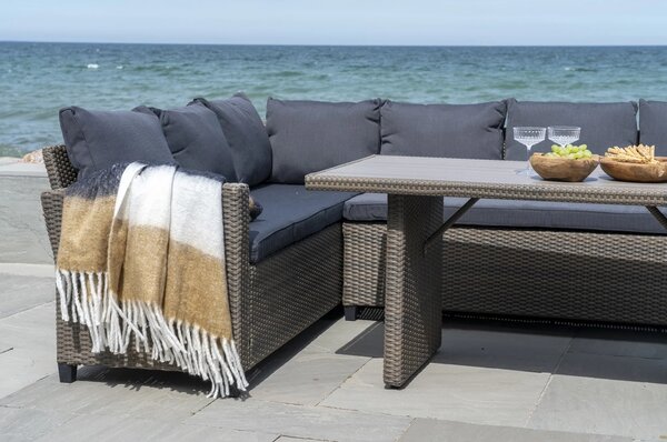 Pled decorativ Sindra, Negru, 170x130 cm