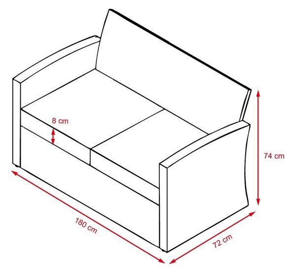 Set mobilier de grădină pentru familie Avenberg LUGANO