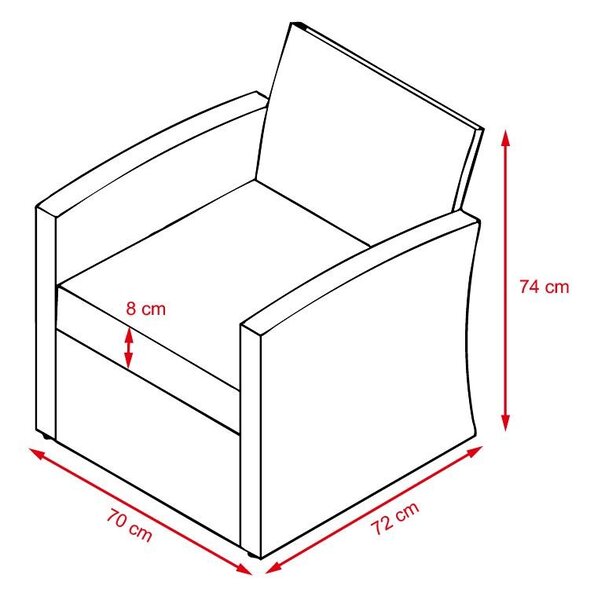 Set mobilier de grădină pentru familie Avenberg LUGANO