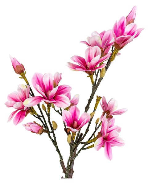 Planta artificiala decorativa Magnolia, Verde, 30x40x75 cm