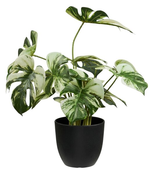 Planta artificiala decorativa Monstera Monstera, Verde, 26x26x41 cm