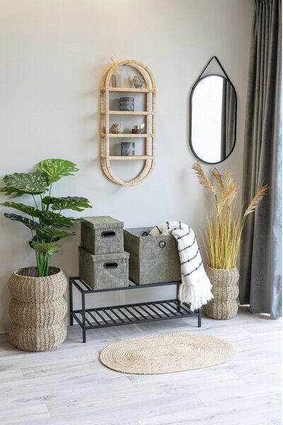 Planta artificiala decorativa Sorghum Sorghum, Natural, 35x30x110 cm