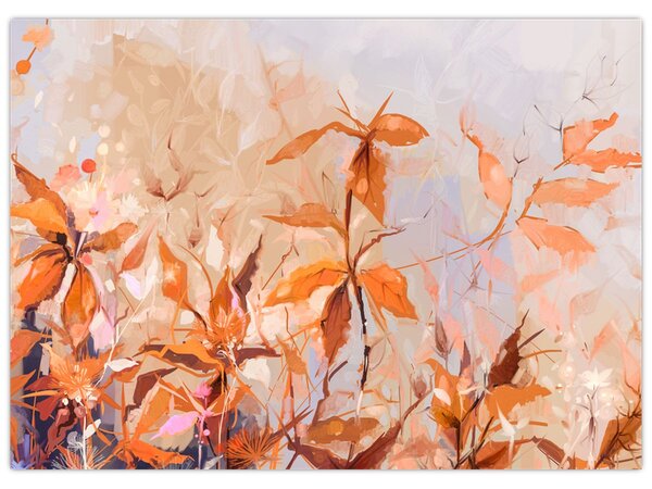 Tablou - Flori pictate (70x50 cm)