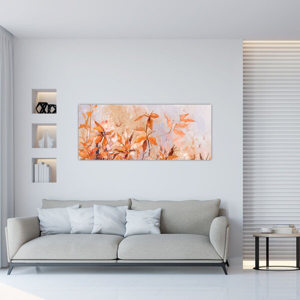 Tablou - Flori pictate (120x50 cm)