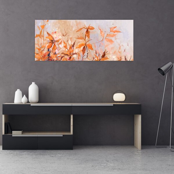 Tablou - Flori pictate (120x50 cm)