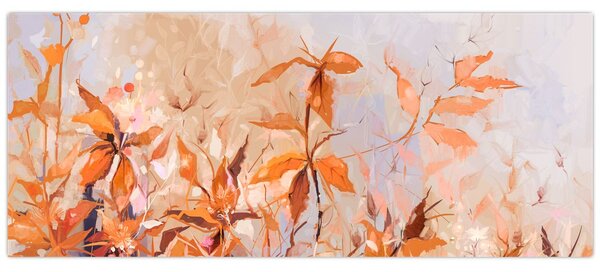 Tablou - Flori pictate (120x50 cm)