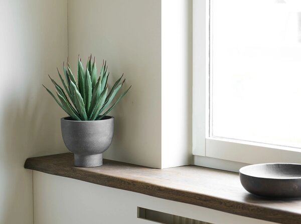 Planta artificiala decorativa Agava Agave, Gri, 32x31x41 cm