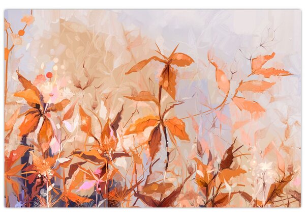 Tablou - Flori pictate (90x60 cm)