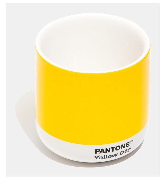 Cană galbenă din ceramică 175 ml Cortado Yellow 012 – Pantone