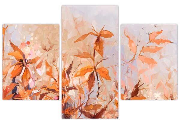 Tablou - Flori pictate (90x60 cm)