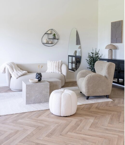 Perna decorativa Galena, Alb, 45x45 cm